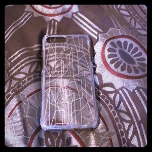 Transparent Rose gold IPhone case